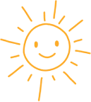 Smiling sun doodle