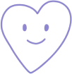 Smiling heart doodle